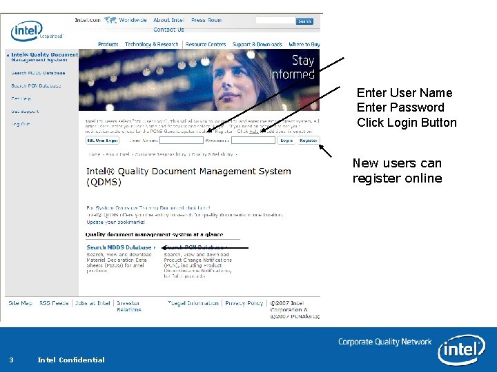 Enter User Name Enter Password Click Login Button New users can register online 3 Enter User Name Enter Password Click Login Button New users can register online 3