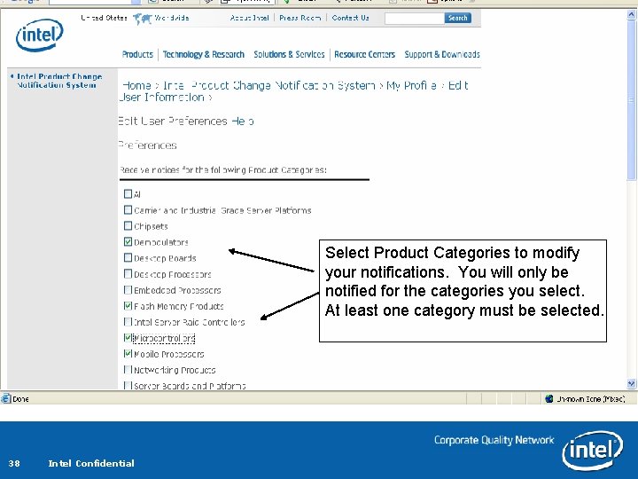 Select Product Categories to modify your notifications. You will only be notified for the Select Product Categories to modify your notifications. You will only be notified for the