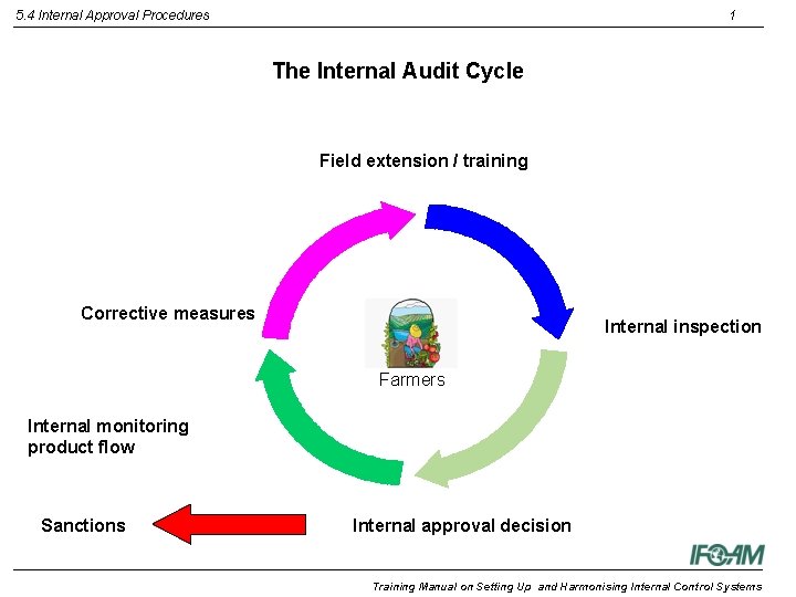 5. 4 Internal Approval Procedures 1 The Internal Audit Cycle Field extension / training