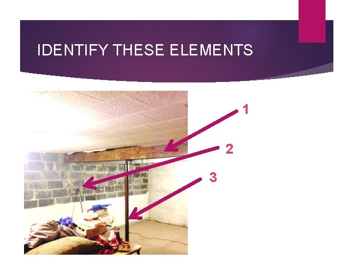 IDENTIFY THESE ELEMENTS 1 2 3 