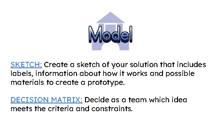 SKETCH: Create a sketch of your solution that includes labels, information about how it SKETCH: Create a sketch of your solution that includes labels, information about how it
