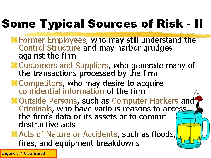 Some Typical Sources of Risk - II z Former Employees, who may still understand