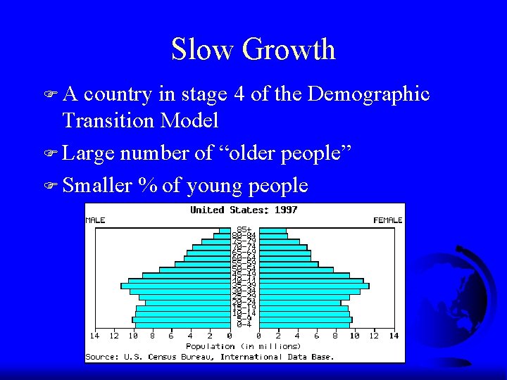 Slow Growth FA country in stage 4 of the Demographic Transition Model F Large