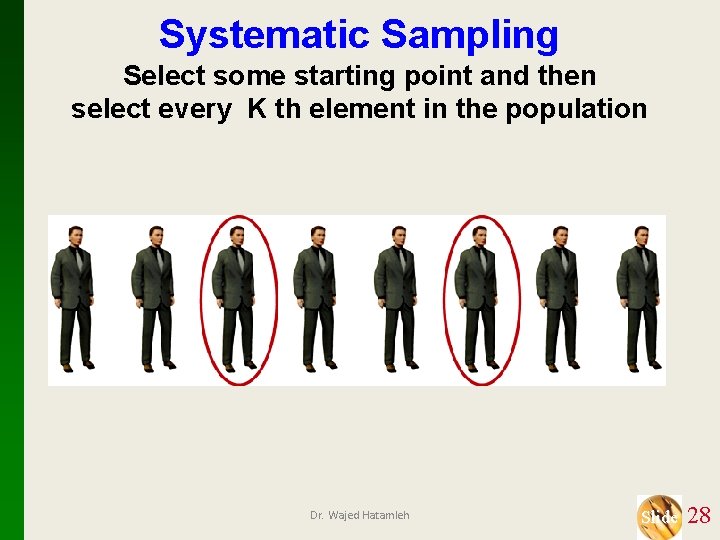 Systematic Sampling Select some starting point and then select every K th element in