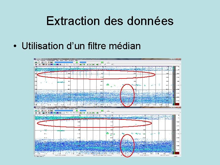 Extraction des données • Utilisation d’un filtre médian 