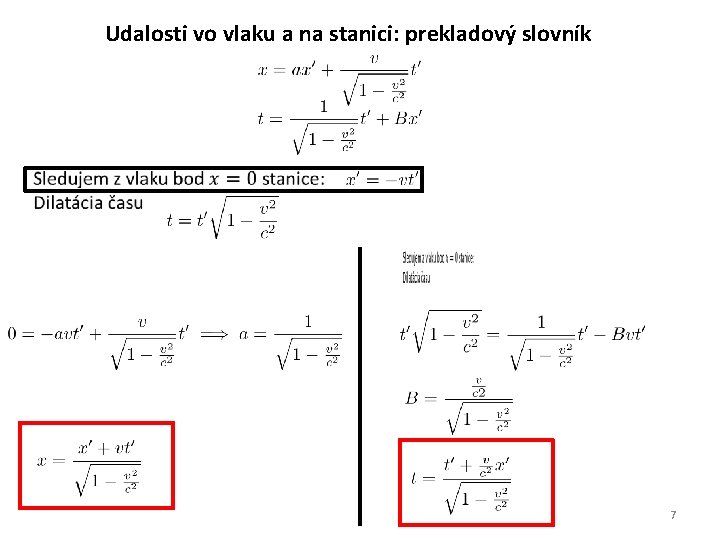 Udalosti vo vlaku a na stanici: prekladový slovník 7 