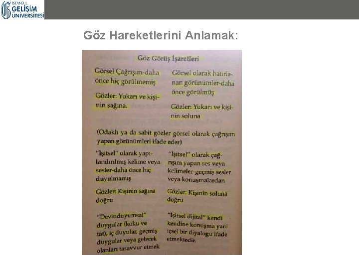 Göz Hareketlerini Anlamak: 