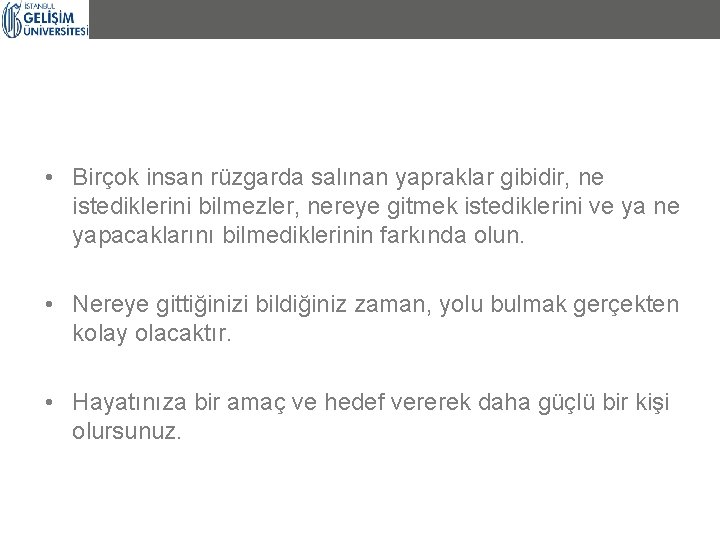  • Birçok insan rüzgarda salınan yapraklar gibidir, ne istediklerini bilmezler, nereye gitmek istediklerini