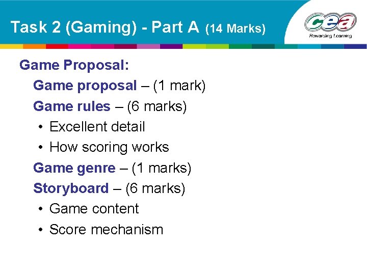 Task 2 (Gaming) - Part A (14 Marks) Game Proposal: Game proposal – (1