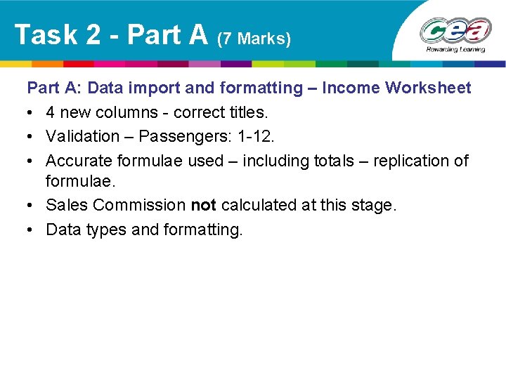 Task 2 - Part A (7 Marks) Part A: Data import and formatting –