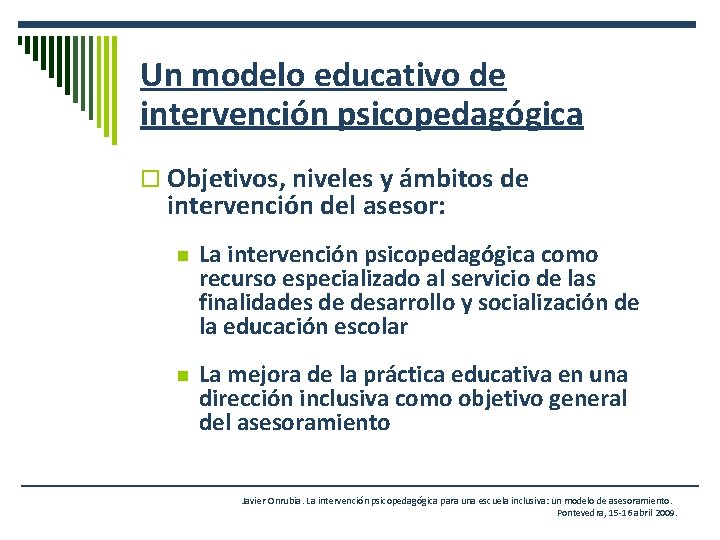 La intervencin psicopedaggica para una escuela inclusiva un