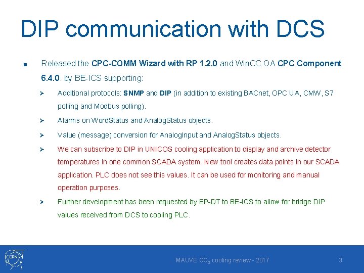 DIP communication with DCS ■ Released the CPC-COMM Wizard with RP 1. 2. 0