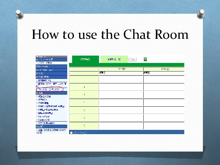 How to use the Chat Room 