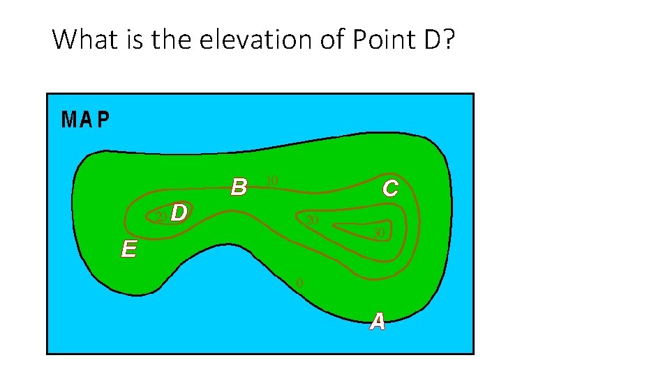 What is the elevation of Point D? 