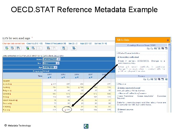 OECD. STAT Reference Metadata Example © Metadata Technology 