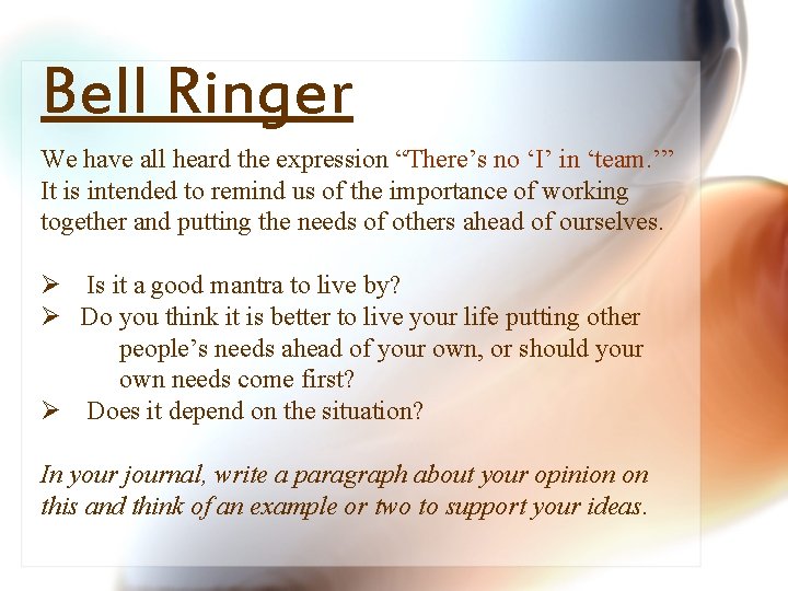 We Had A Ringer Bell Ringer We have all heard the expression