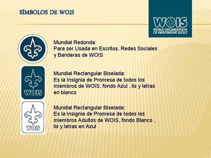 SÍMBOLOS DE WOIS Mundial Redonda: Para ser Usada en Escritos, Redes Sociales y Banderas