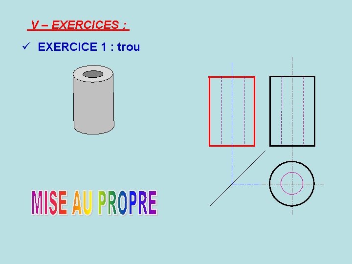 V – EXERCICES : ü EXERCICE 1 : trou 