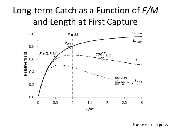 Long-term Catch as a Function of F/M and Length at First Capture Froese et