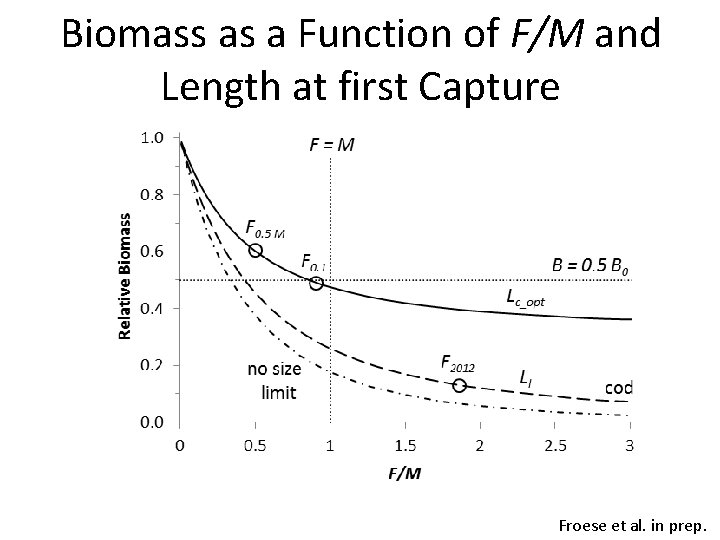 Biomass as a Function of F/M and Length at first Capture Froese et al.