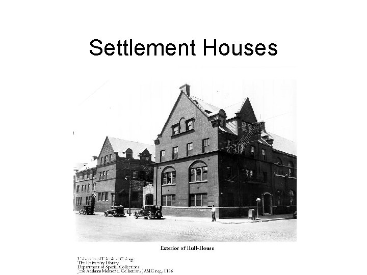 Settlement Houses 