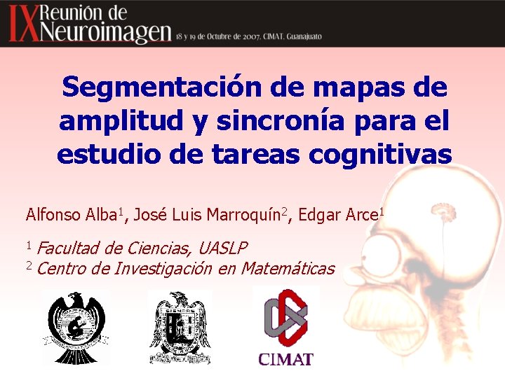 Segmentación de mapas de amplitud y sincronía para el estudio de tareas cognitivas Alfonso