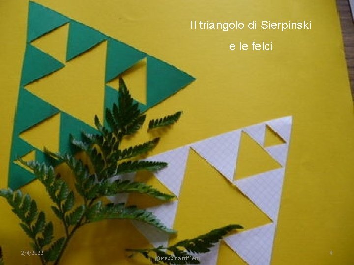 Il triangolo di Sierpinski e le felci 2/4/2022 giuseppina trifiletti 4 