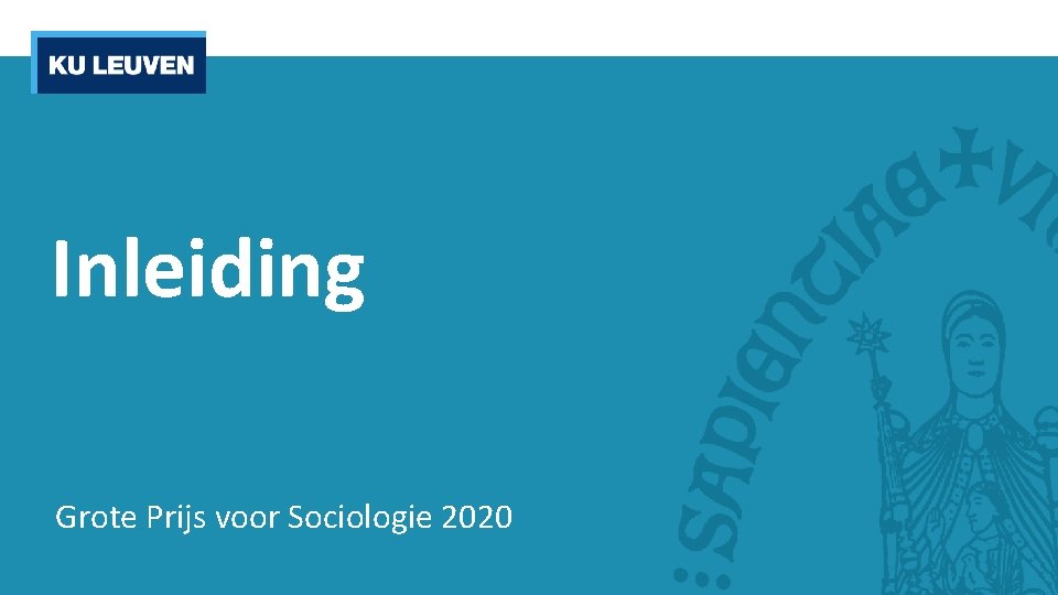 Inleiding Grote Prijs voor Sociologie 2020 