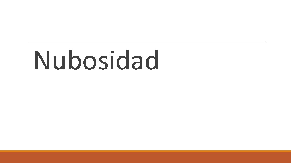 Nubosidad 