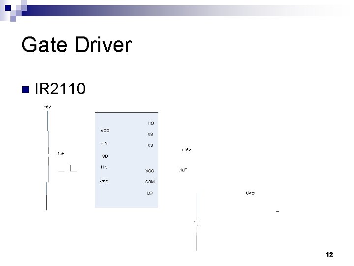 Gate Driver n IR 2110 12 