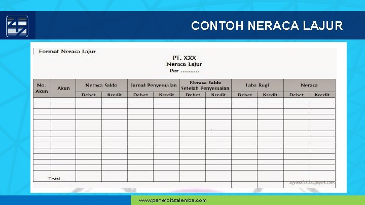 CONTOH NERACA LAJUR www. penerbitsalemba. com 