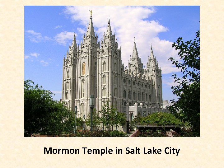 Mormon Temple in Salt Lake City 
