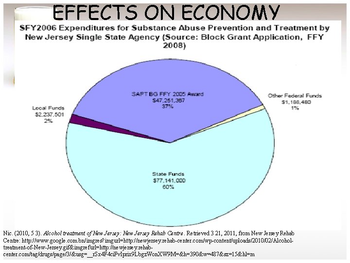 EFFECTS ON ECONOMY Nic. (2010, 5 3). Alcohol treatment of New Jersey: New Jersey