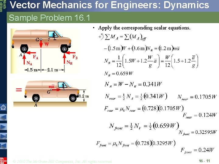 Ninth Edition Vector Mechanics for Engineers: Dynamics Sample Problem 16. 1 • Apply the