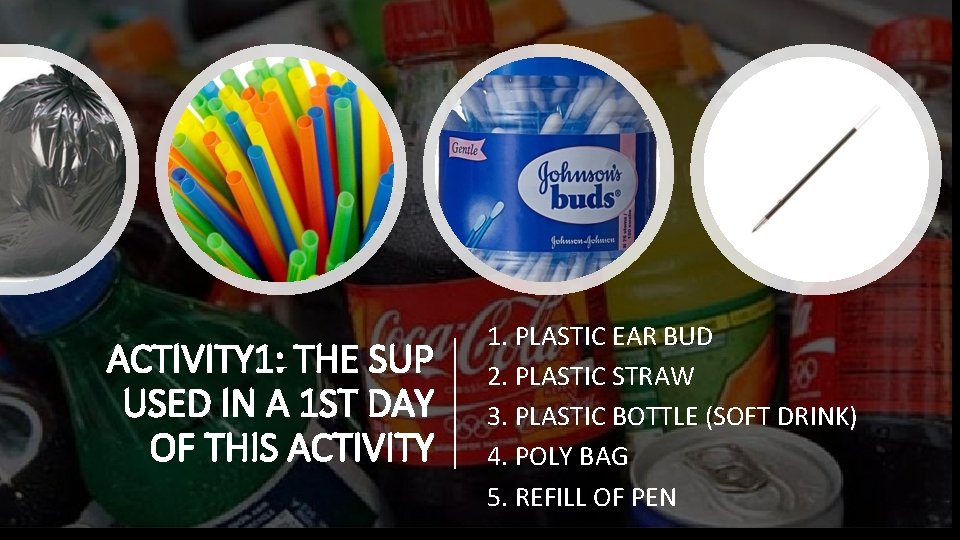 ACTIVITY 1: THE SUP USED IN A 1 ST DAY OF THIS ACTIVITY 1.