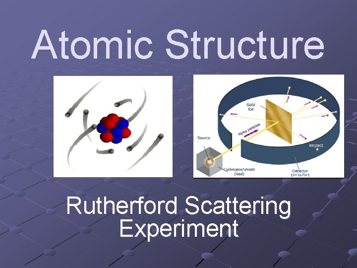 Atomic Structure Rutherford Scattering Experiment 