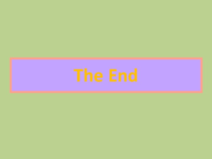 The End 