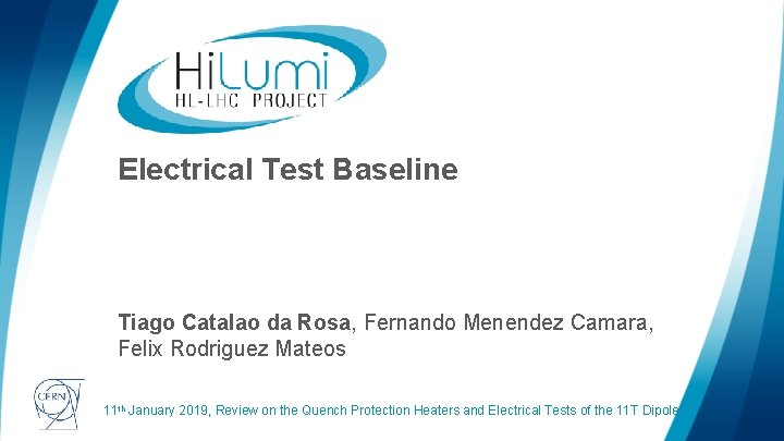 Electrical Test Baseline Tiago Catalao da Rosa, Fernando Menendez Camara, Felix Rodriguez Mateos logo