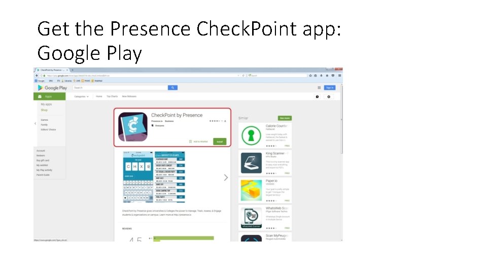 Get the Presence Check. Point app: Google Play 