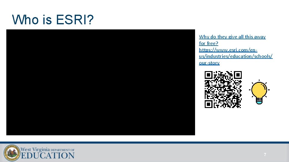 Who is ESRI? Why do they give all this away for free? https: //www.