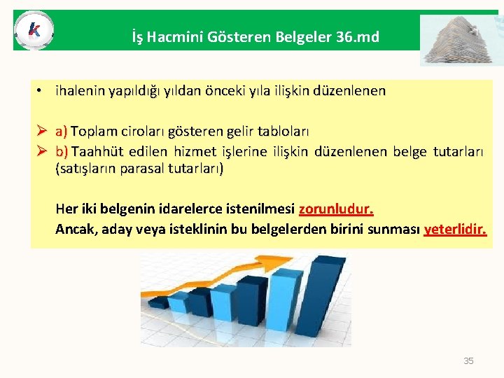 İş Hacmini Gösteren Belgeler 36. md • ihalenin yapıldığı yıldan önceki yıla ilişkin düzenlenen