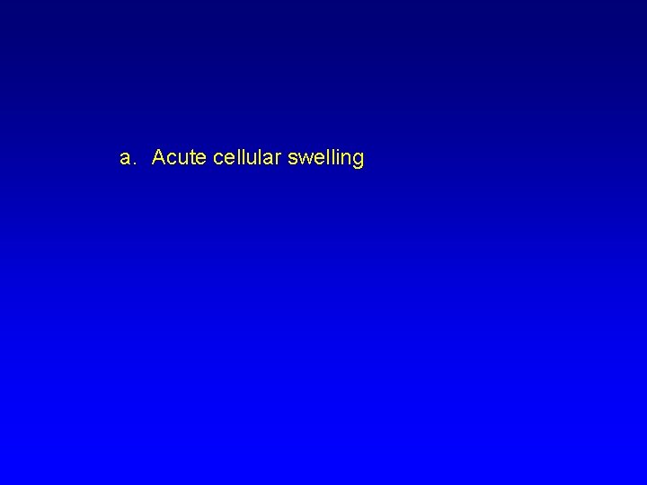 a. Acute cellular swelling 