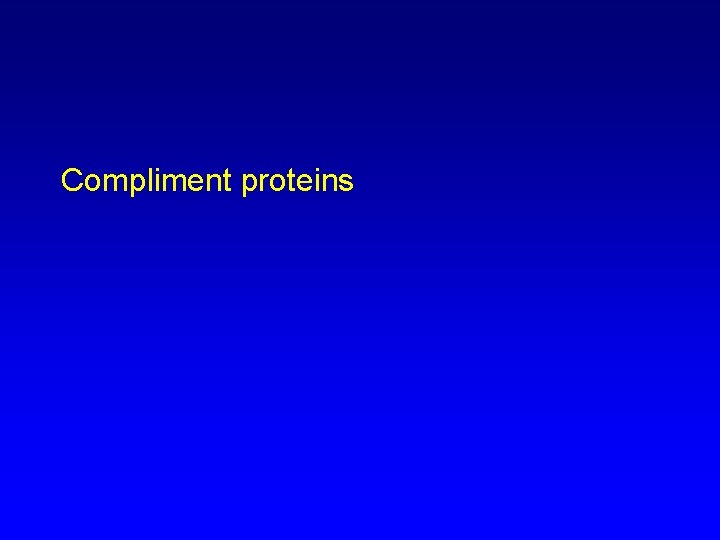 Compliment proteins 