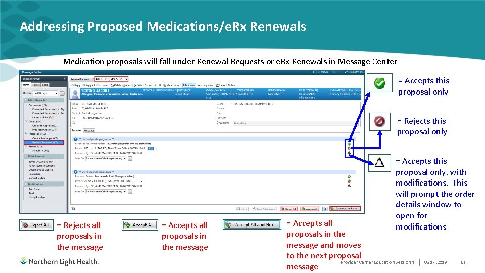 Addressing Proposed Medications/e. Rx Renewals Medication proposals will fall under Renewal Requests or e.