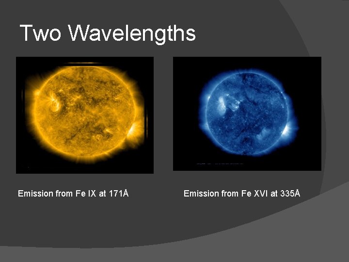 Two Wavelengths Emission from Fe IX at 171Å Emission from Fe XVI at 335Å