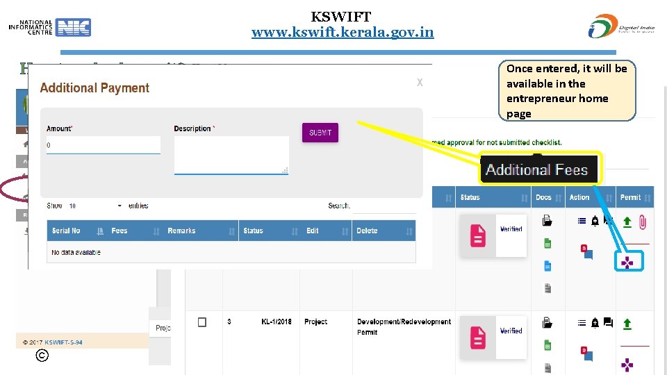 KSWIFT www. kswift. kerala. gov. in How to upload permit? Once entered, it will