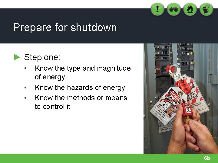 Prepare for shutdown ► Step one: • • • Know the type and magnitude