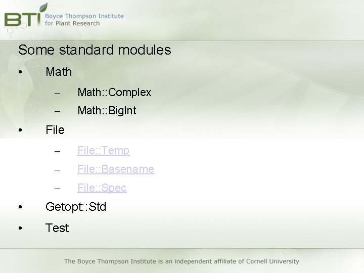 Some standard modules • • Math – Math: : Complex – Math: : Big. Some standard modules • • Math – Math: : Complex – Math: : Big.