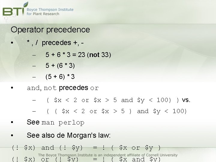Operator precedence • • * , / precedes +, – 5 + 6 * Operator precedence • • * , / precedes +, – 5 + 6 *
