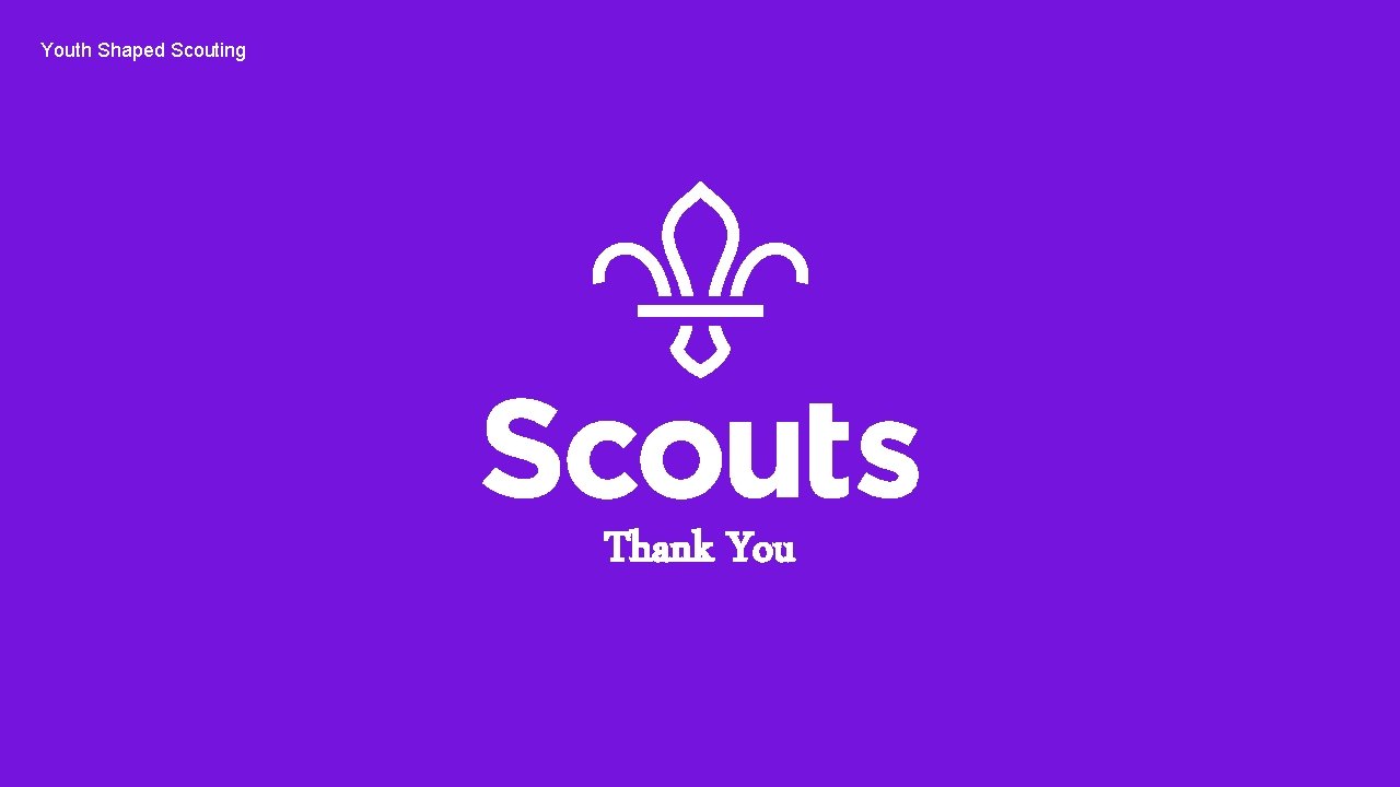 Youth Shaped Scouting Thank You 